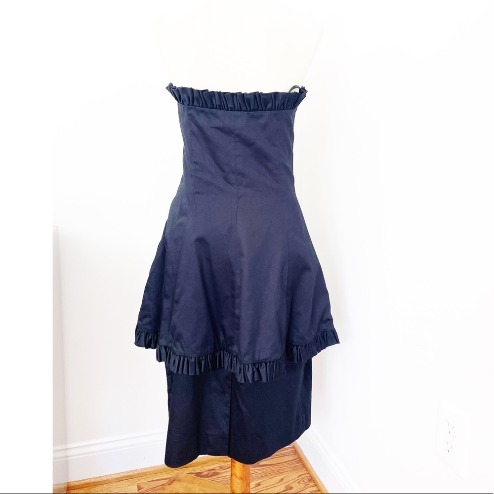 Vintage Christian Dior black strapless cocktail dress size 12 - Picture 4 of 13